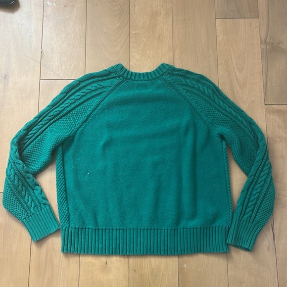 GAP cable-knit green sweater size XS. - Picture 6 of 6